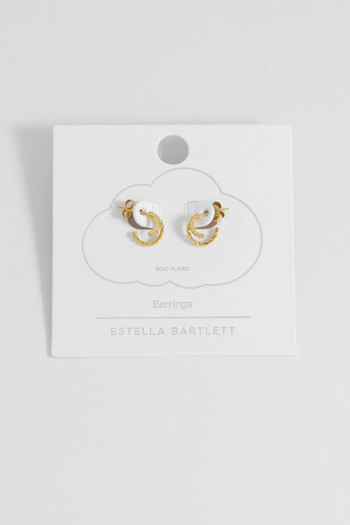 Heart and CZ Double Illusion Huggies sold by Estella Bartlett product image thumbnail 5