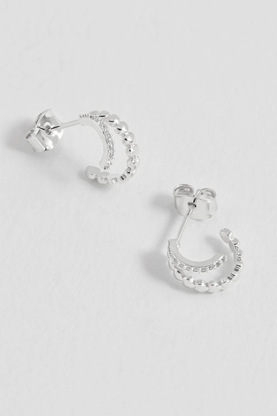 Heart and CZ Double Illusion Huggies sold by Estella Bartlett