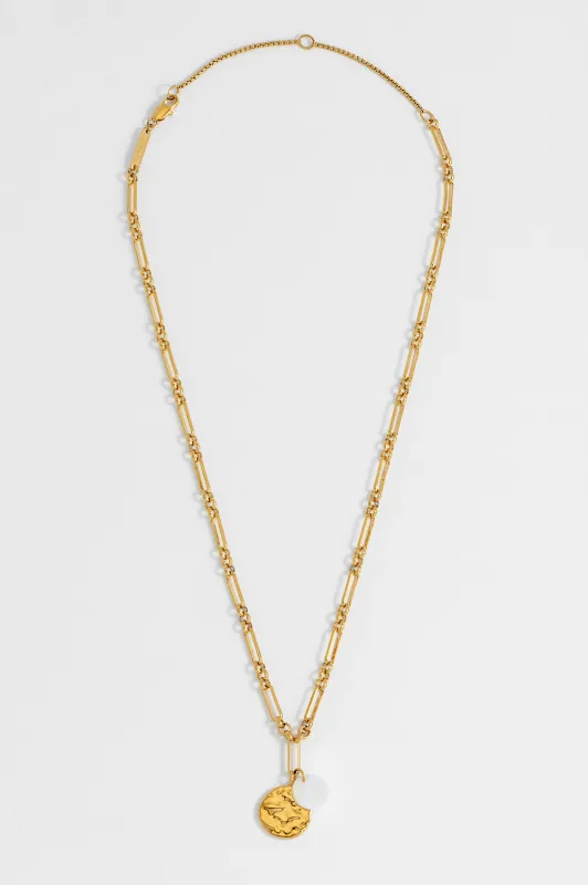 Coin and Pearl Charm Necklace sold by Estella Bartlett