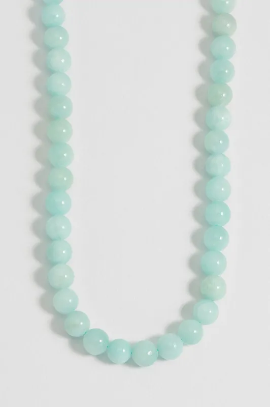 Chunky Green Quartz T-Bar Necklace sold by Estella Bartlett