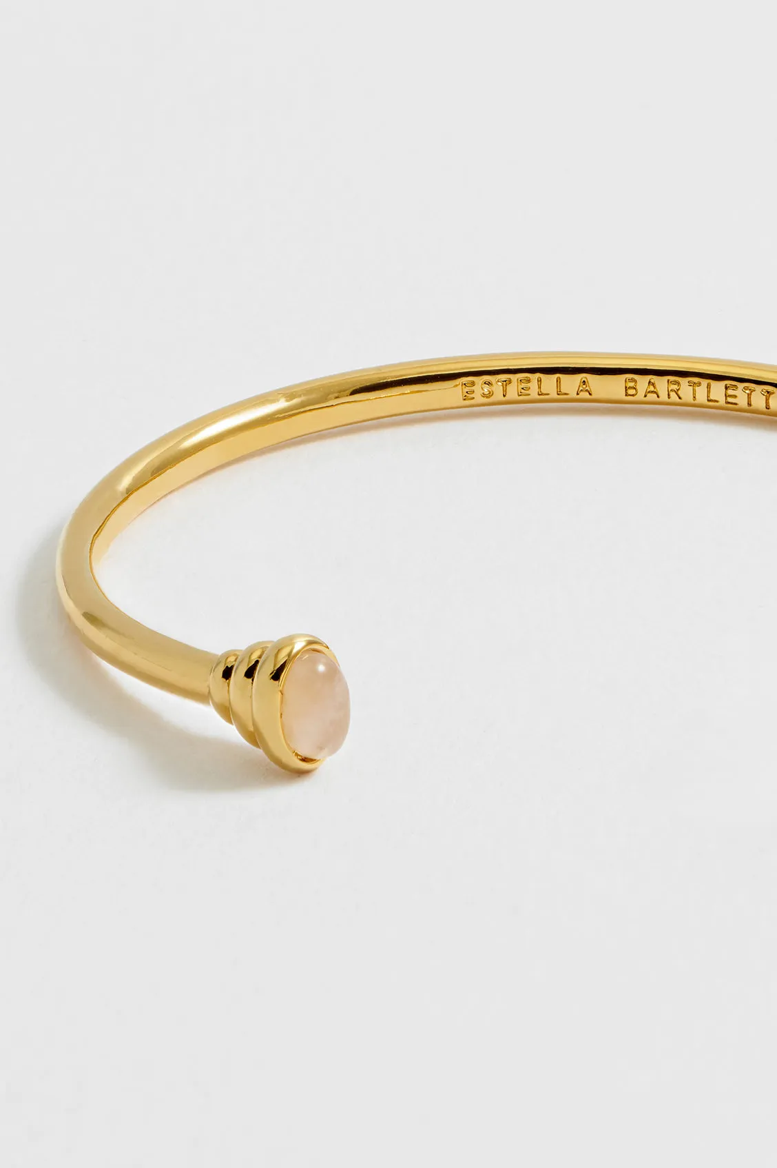 Rose Quartz Cabochon Open Bangle sold by Estella Bartlett product image thumbnail 4