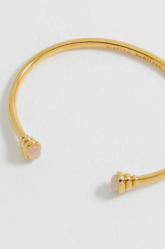 Rose Quartz Cabochon Open Bangle sold by Estella Bartlett