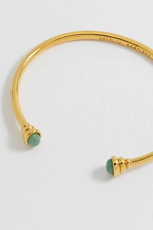 Green Aventurine Cabochon Open Bangle sold by Estella Bartlett