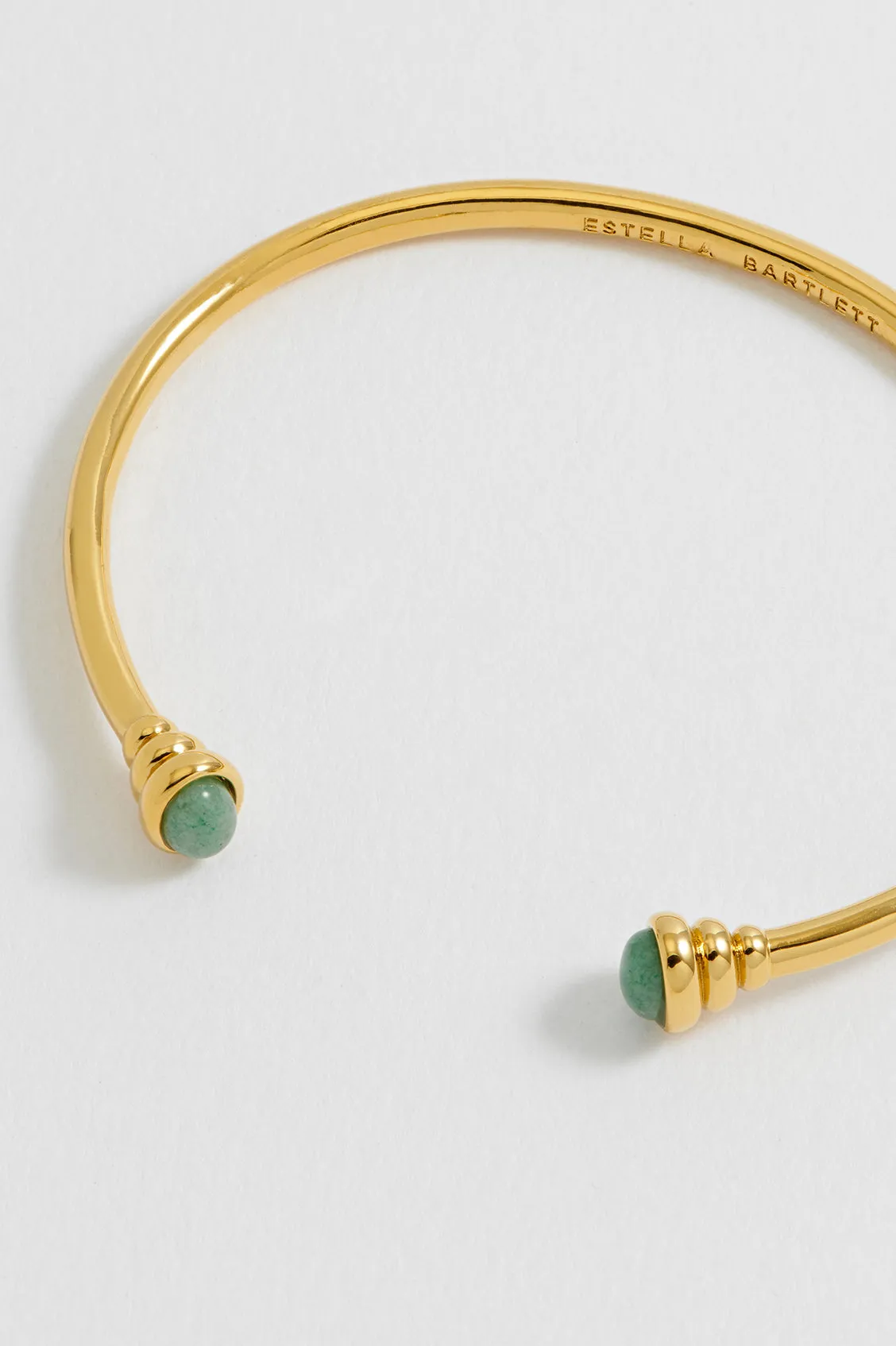 Green Aventurine Cabochon Open Bangle sold by Estella Bartlett