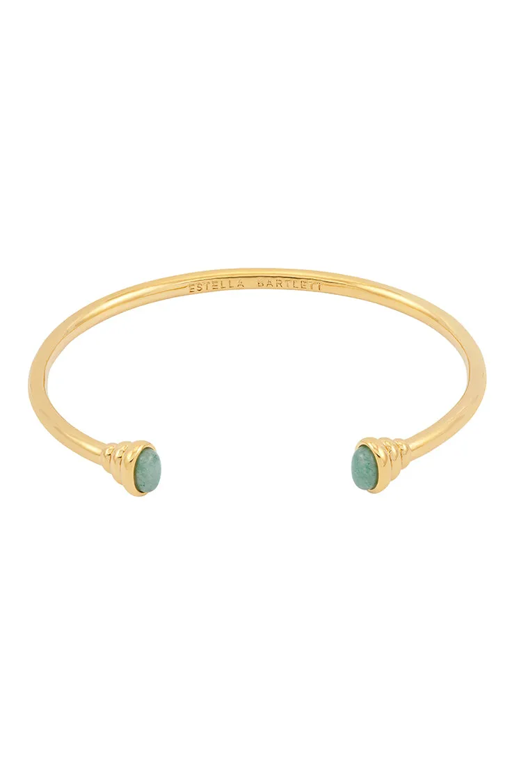 Green Aventurine Cabochon Open Bangle sold by Estella Bartlett product image thumbnail 3