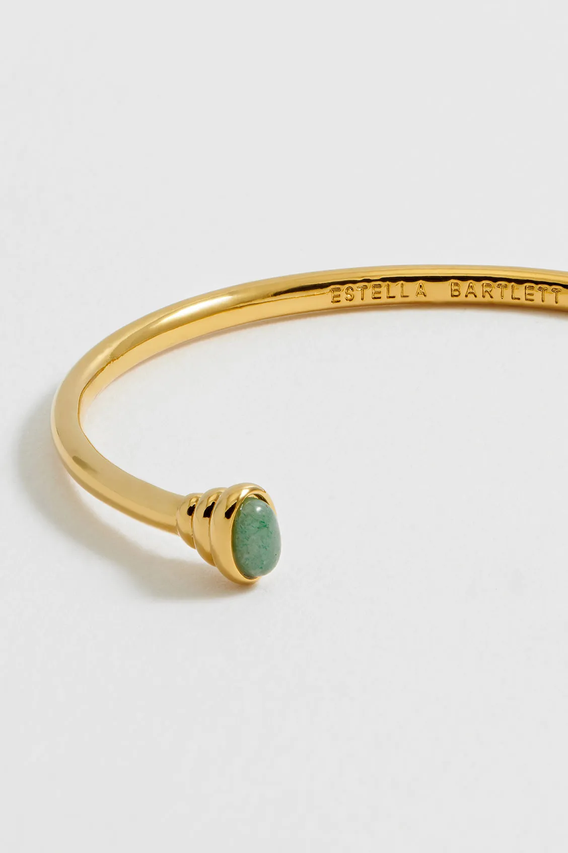 Green Aventurine Cabochon Open Bangle sold by Estella Bartlett product image thumbnail 4