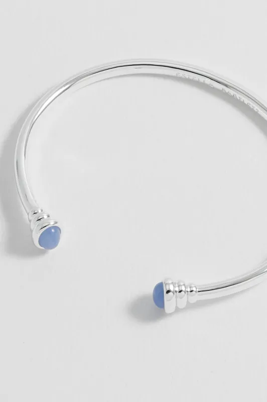 Blue Quartz Cabochon Open Bangle sold by Estella Bartlett