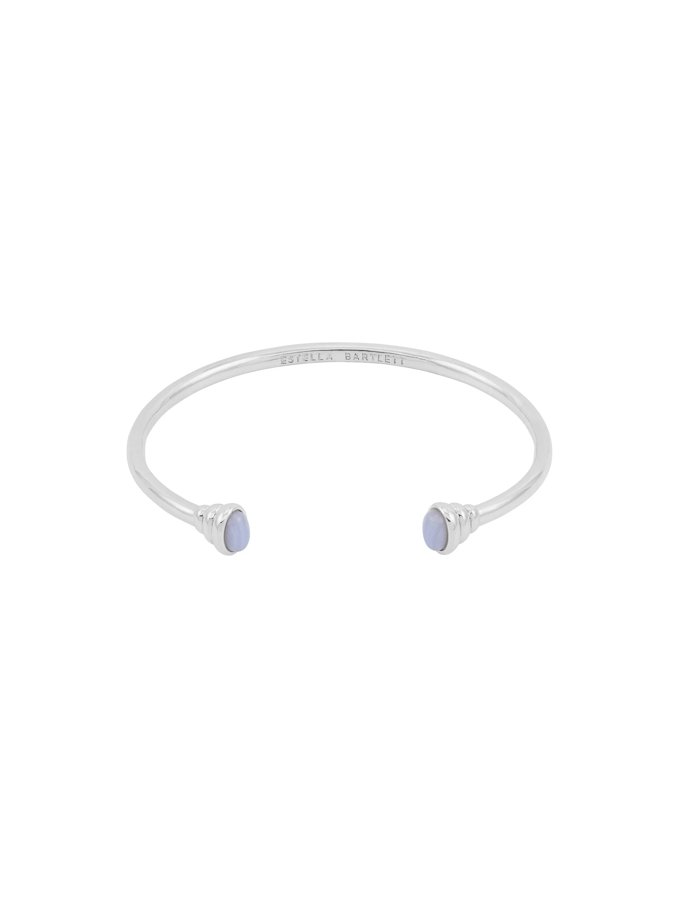 Blue Quartz Cabochon Open Bangle sold by Estella Bartlett product image thumbnail 3