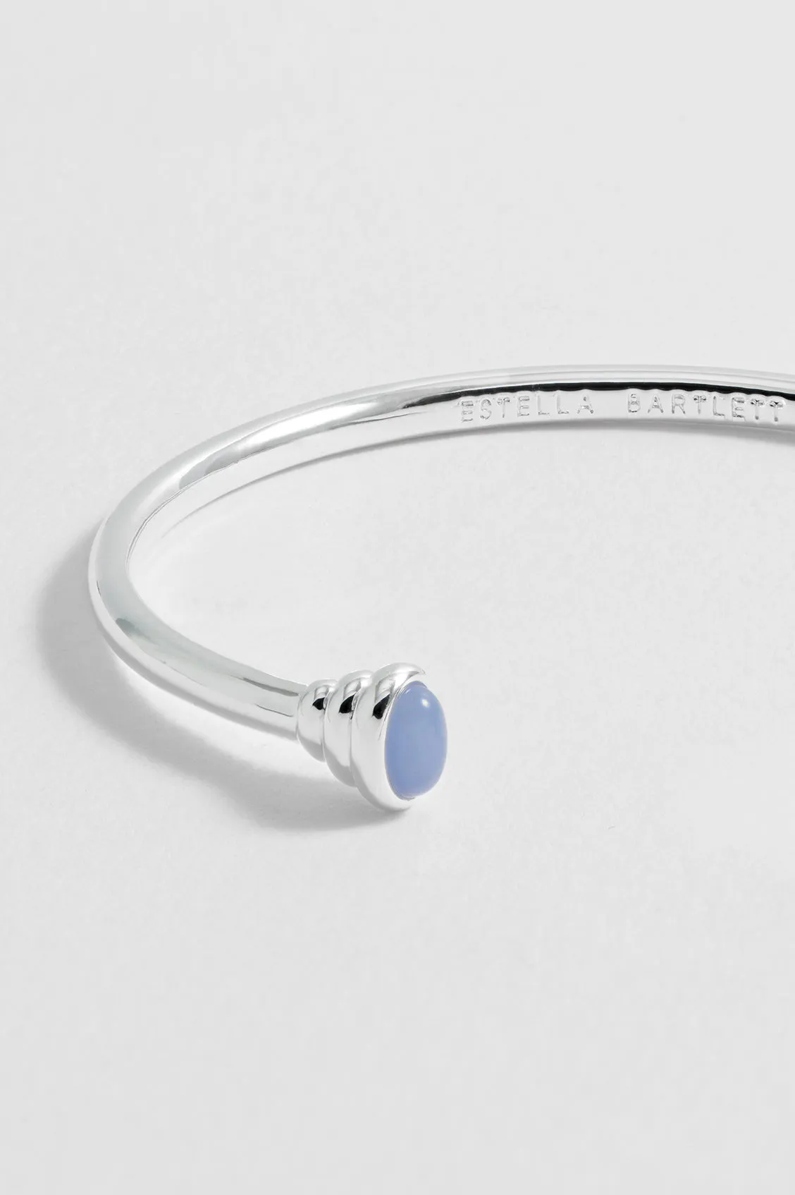 Blue Quartz Cabochon Open Bangle sold by Estella Bartlett product image thumbnail 4