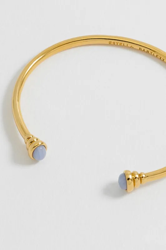 Blue Quartz Cabochon Open Bangle sold by Estella Bartlett