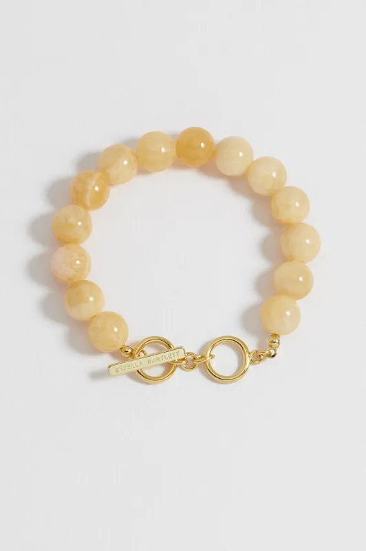 Chunky Yellow Quartz T-Bar Bracelet sold by Estella Bartlett