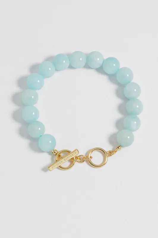 Chunky Green Quartz T-Bar Bracelet sold by Estella Bartlett