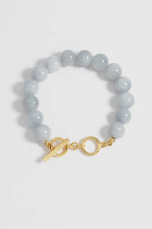 Chunky Blue Quartz T-Bar Bracelet sold by Estella Bartlett