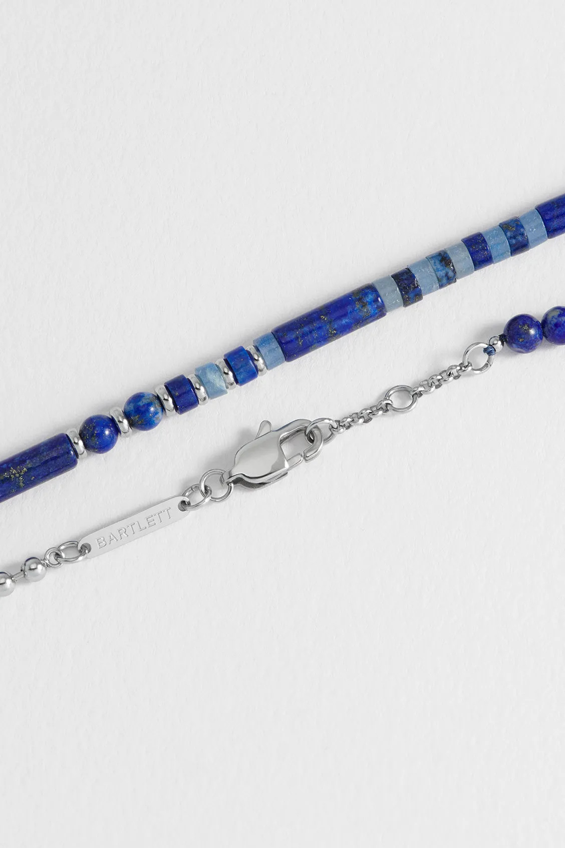 Men's Blue Gemstone Double Wrap Bracelet sold by Estella Bartlett product image thumbnail 3