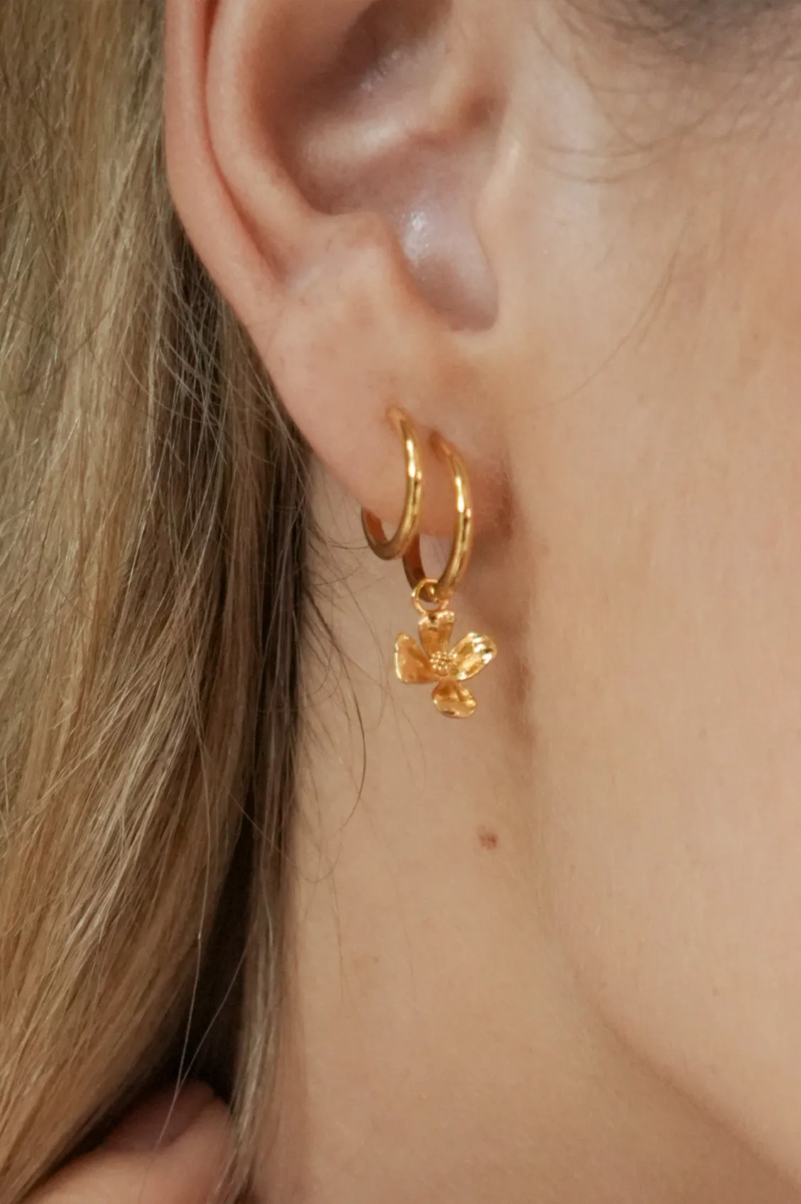 Flower Charm Illusion Hoops sold by Estella Bartlett product image thumbnail 2