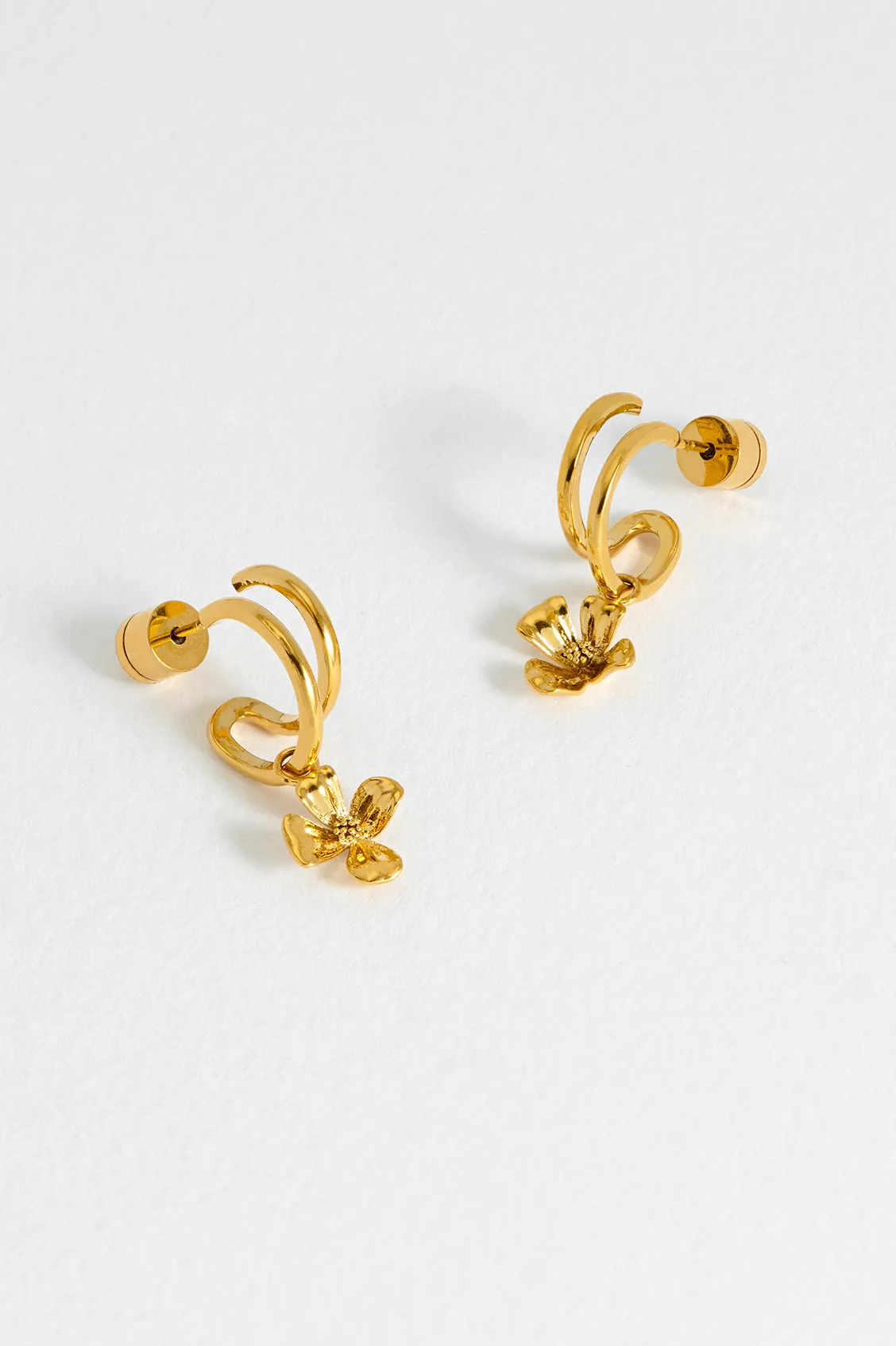 Flower Charm Illusion Hoops sold by Estella Bartlett