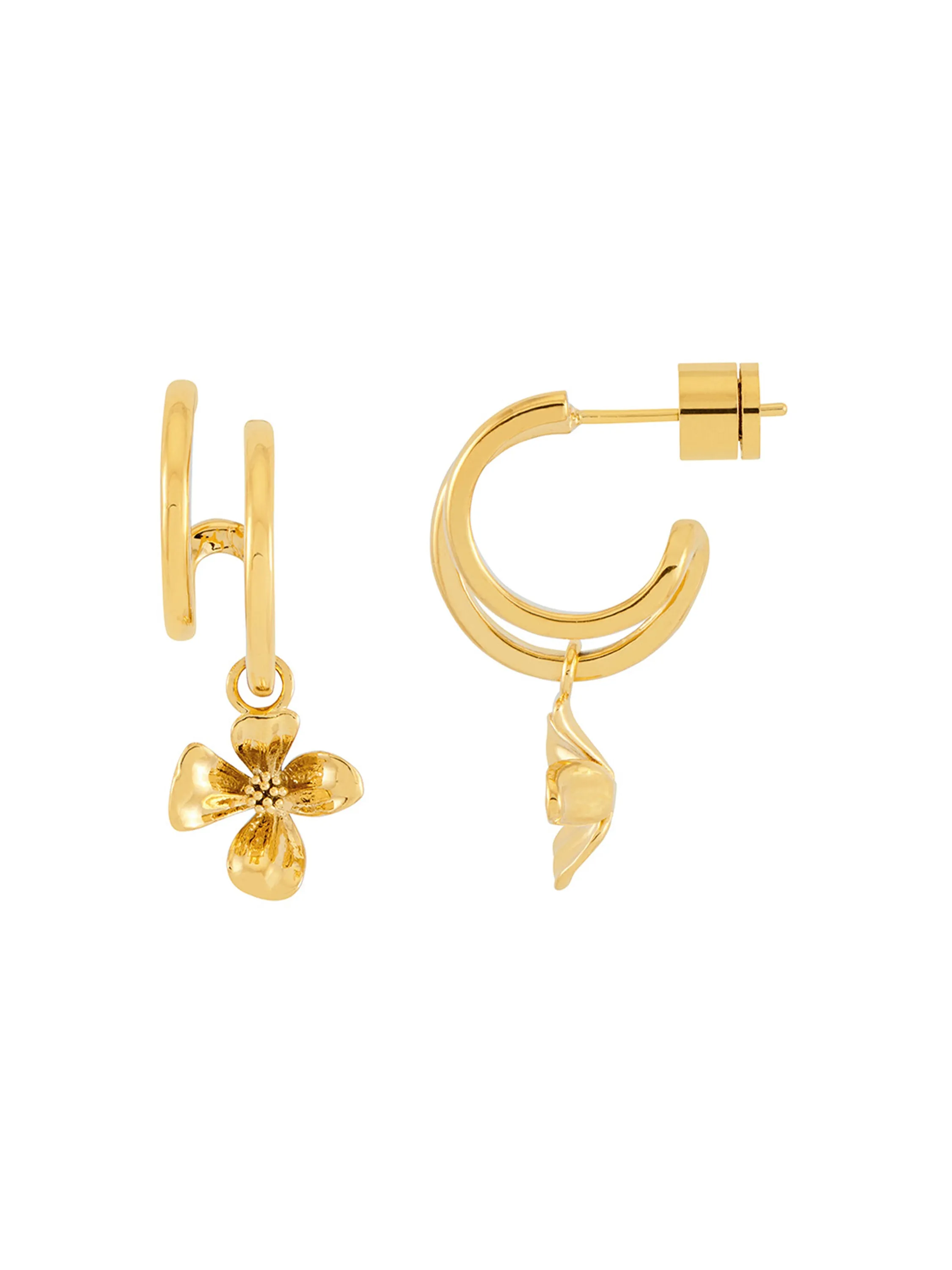 Flower Charm Illusion Hoops sold by Estella Bartlett product image thumbnail 3