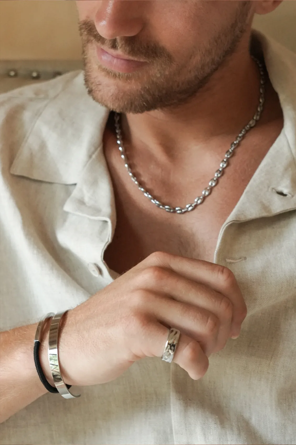 Men's Molten Metal Chunky Band Ring sold by Estella Bartlett product image thumbnail 2