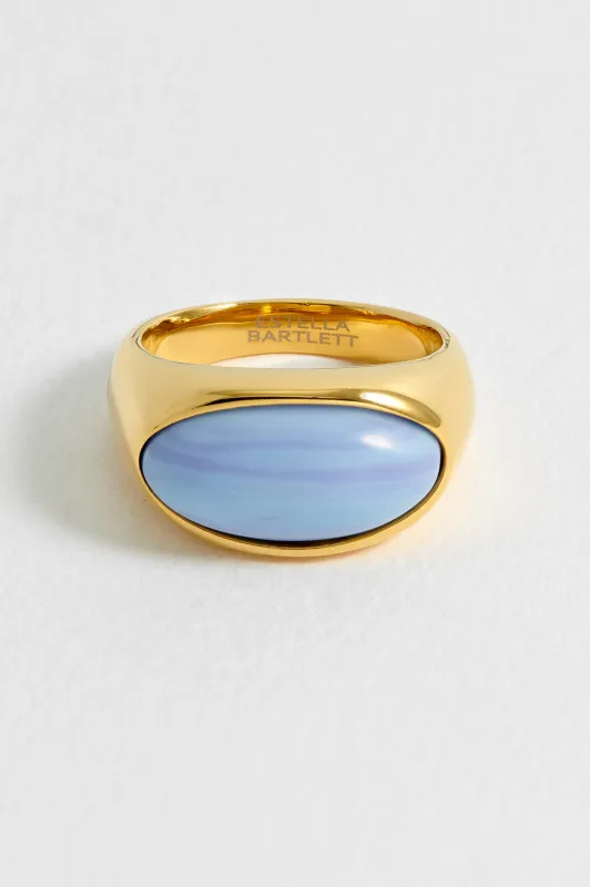 Blue Cabochon Gemstone Ring made by Estella Bartlett