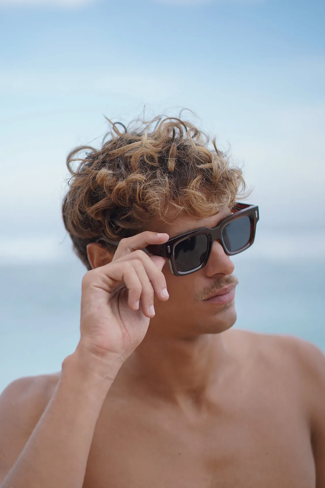 Transparent Brown Rio Wayfarer Unisex Sunglasses sold by Estella Bartlett product image thumbnail 2