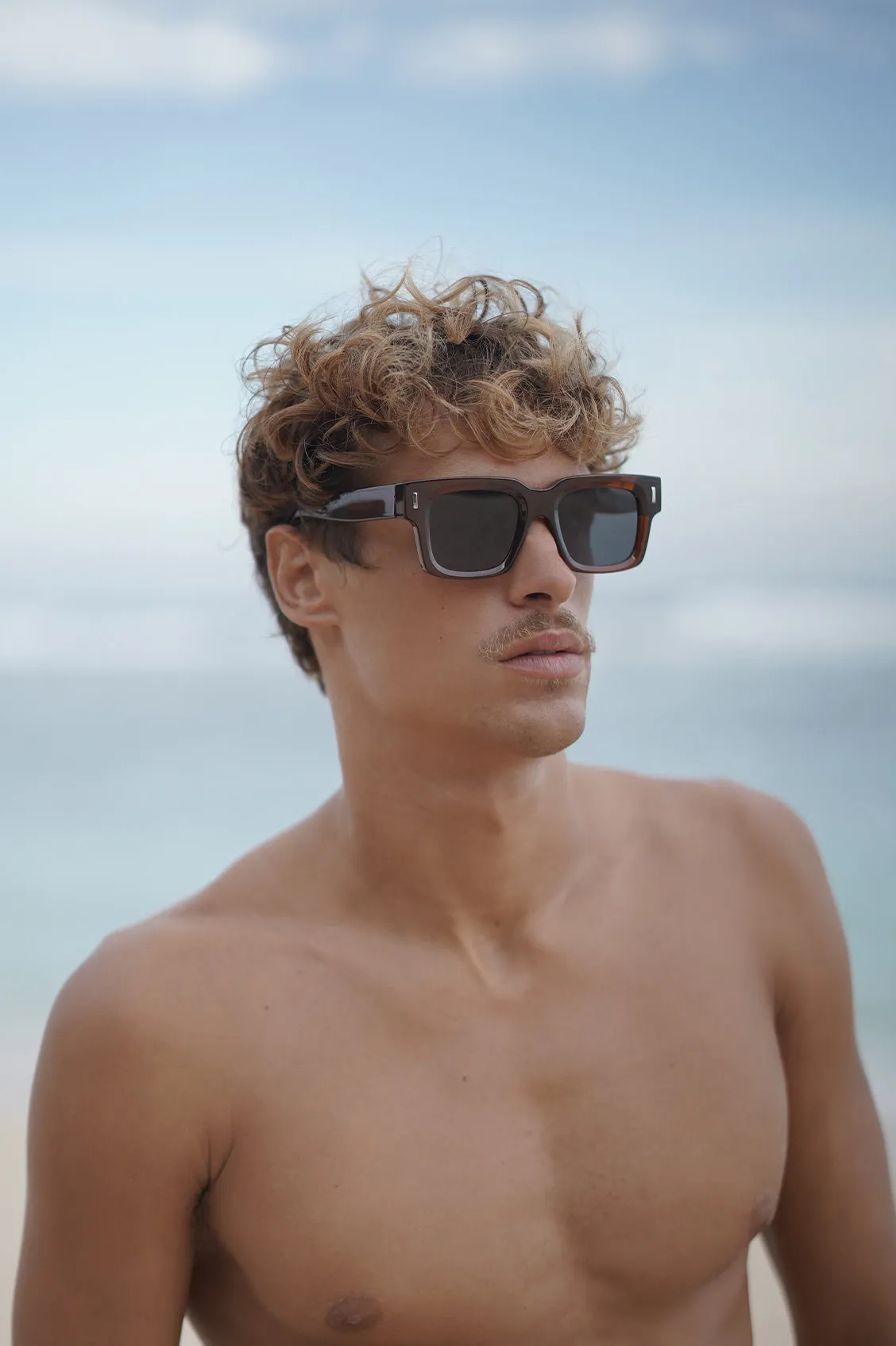 Transparent Brown Rio Wayfarer Unisex Sunglasses sold by Estella Bartlett product image thumbnail 5