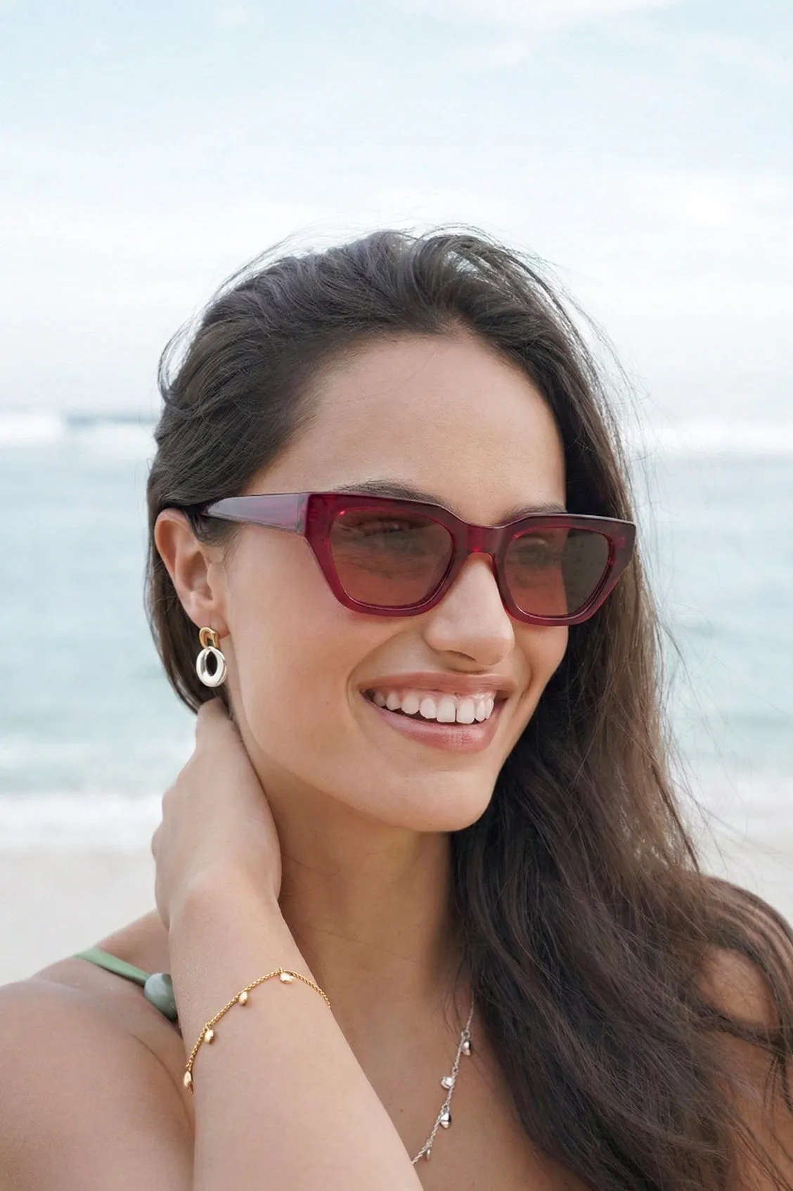 Dark Burgundy Paris Cat-Eye Women’s Sunglasses sold by Estella Bartlett product image thumbnail 2