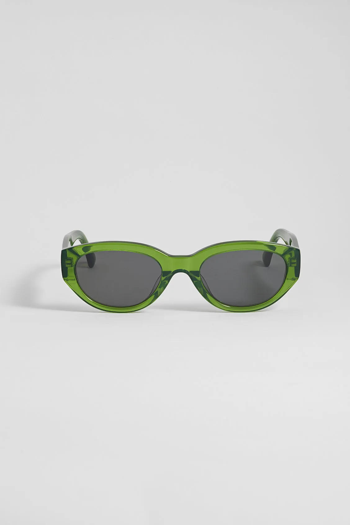 Transparent Green Siena Oval Women’s Sunglasses sold by Estella Bartlett
