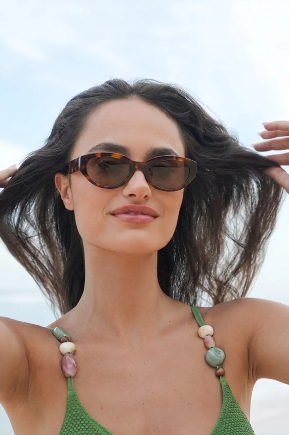 Tortoiseshell Siena Oval Women’s Sunglasses sold by Estella Bartlett product image thumbnail 2