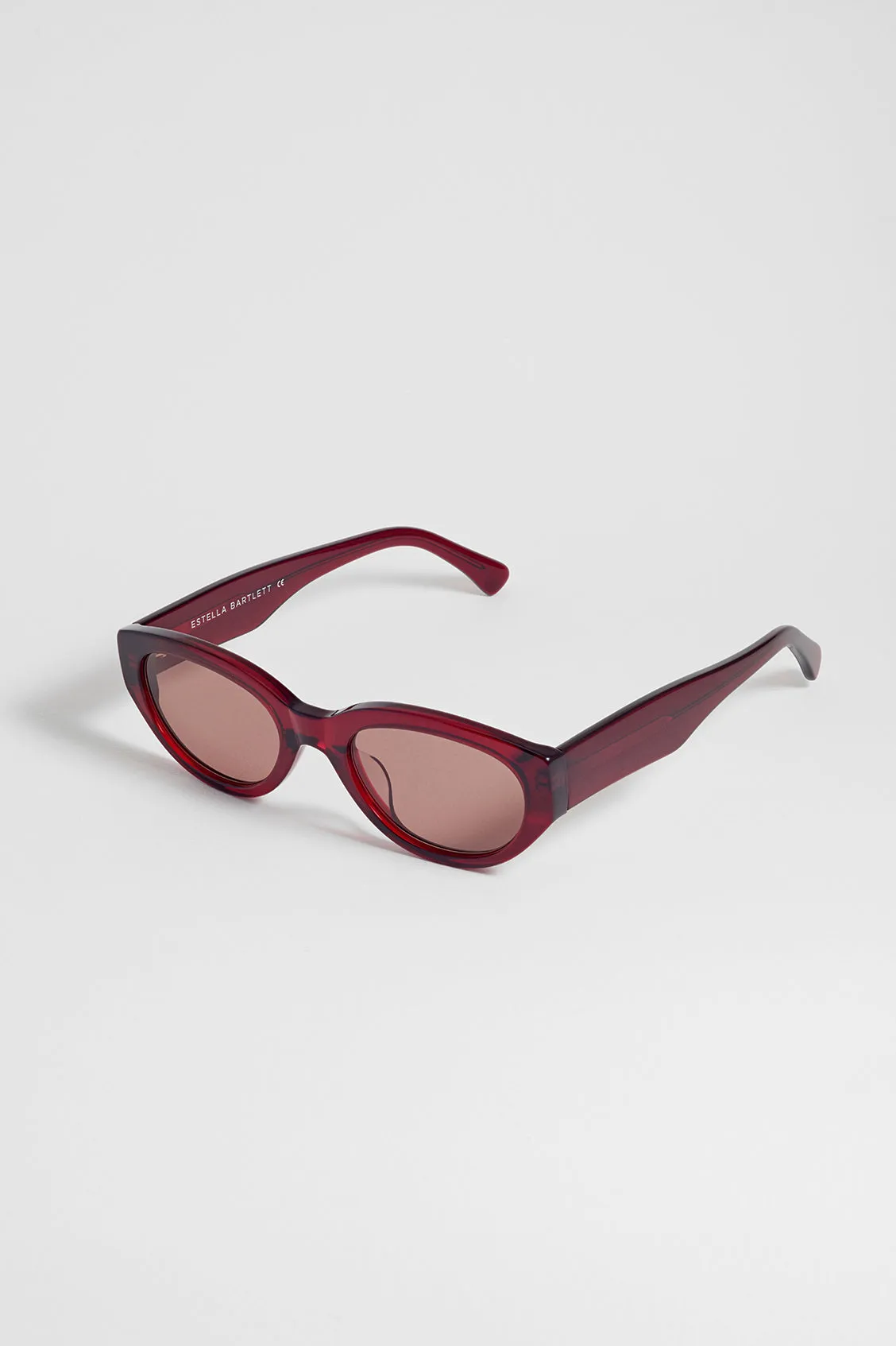 Dark Burgundy Siena Oval Women’s Sunglasses sold by Estella Bartlett product image thumbnail 4