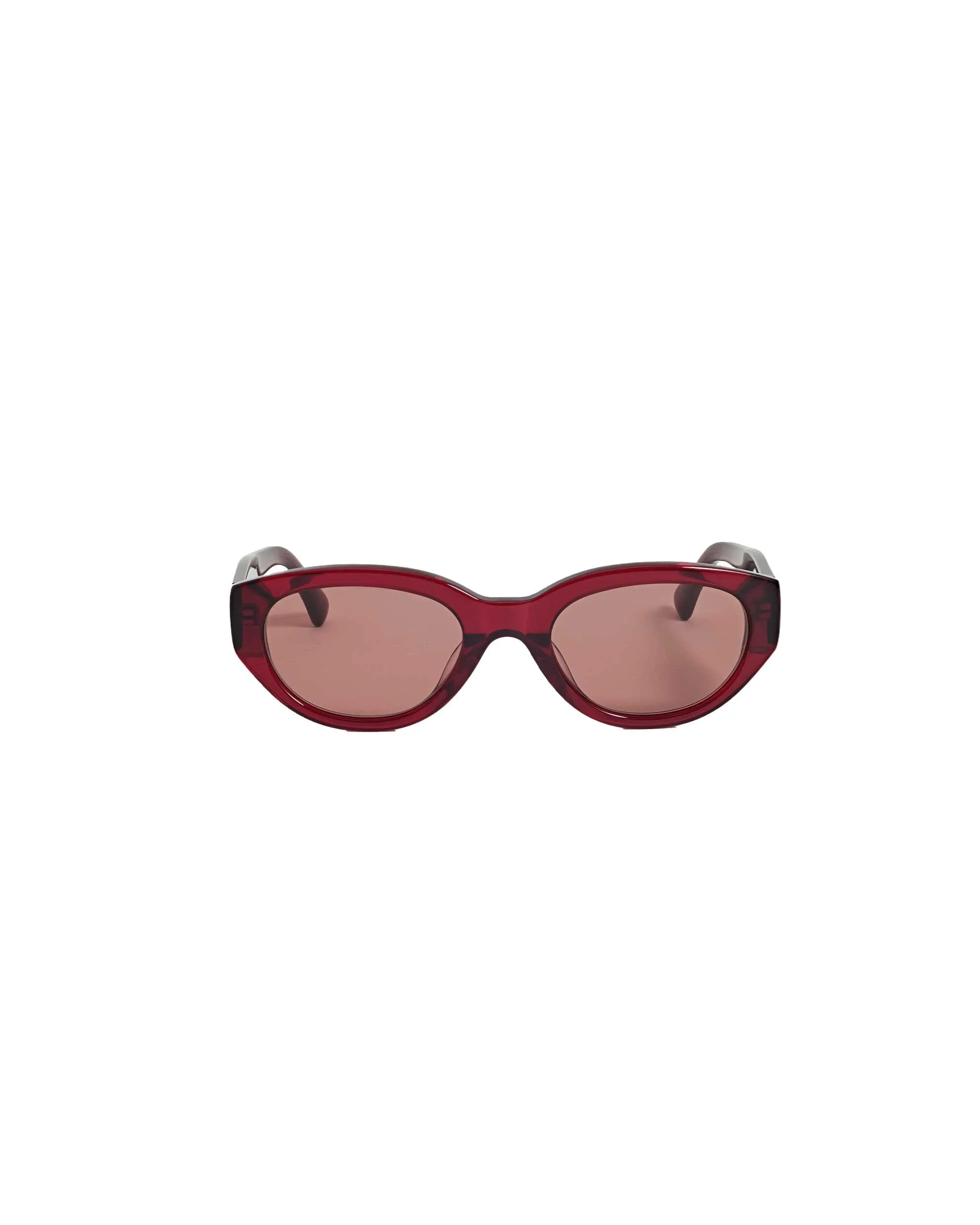 Dark Burgundy Siena Oval Women’s Sunglasses sold by Estella Bartlett product image thumbnail 3