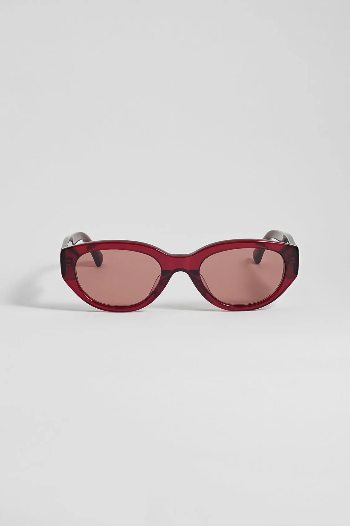 Dark Burgundy Siena Oval Women’s Sunglasses sold by Estella Bartlett