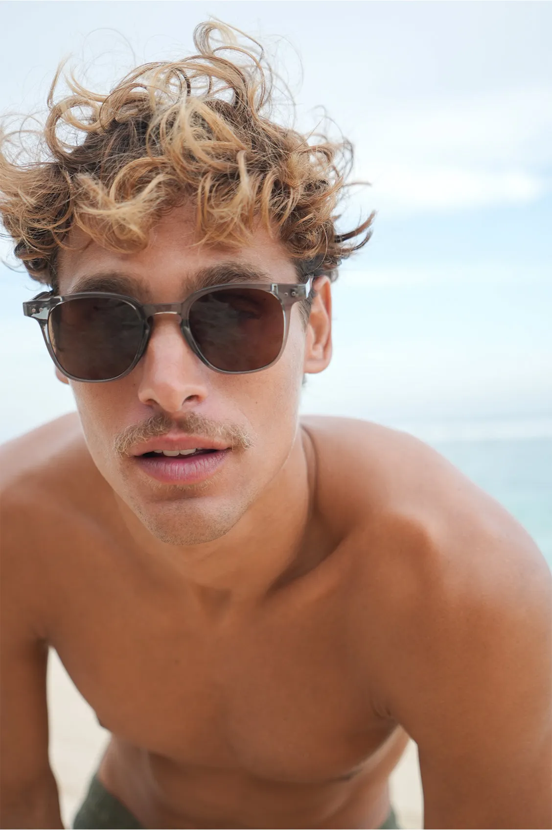 Transparent Grey Lima Wayfarer Unisex Sunglasses sold by Estella Bartlett product image thumbnail 5