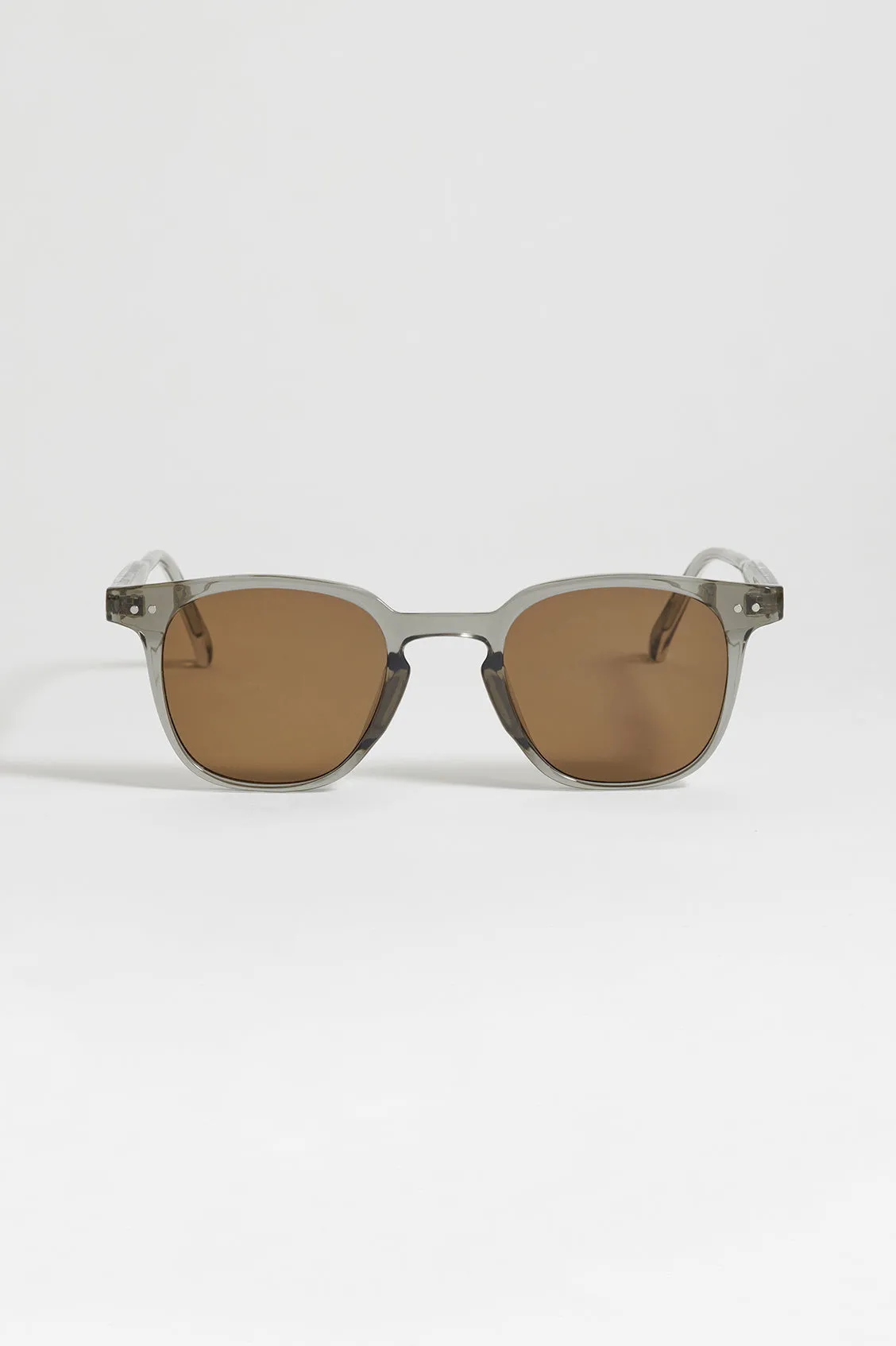 Transparent Grey Lima Wayfarer Unisex Sunglasses sold by Estella Bartlett