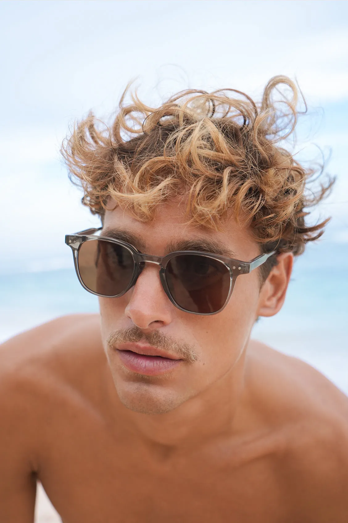 Transparent Grey Lima Wayfarer Unisex Sunglasses sold by Estella Bartlett product image thumbnail 2