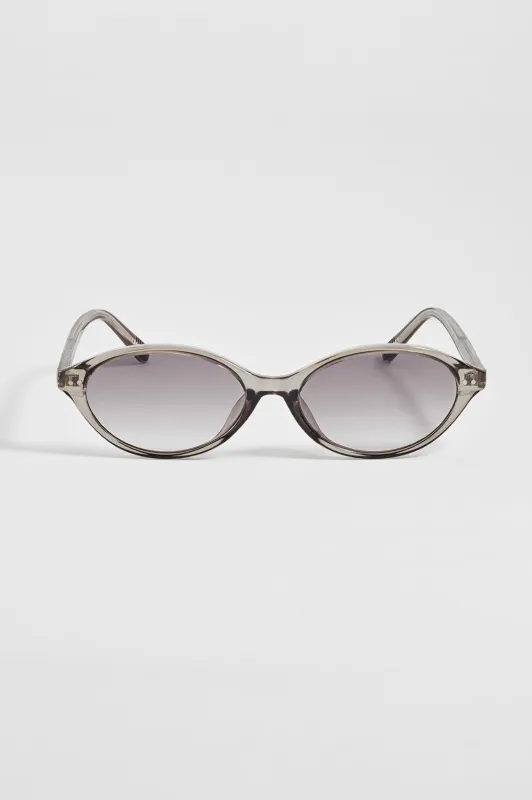 Transparent Grey Palma Oval Women’s Sunglasses made by Estella Bartlett