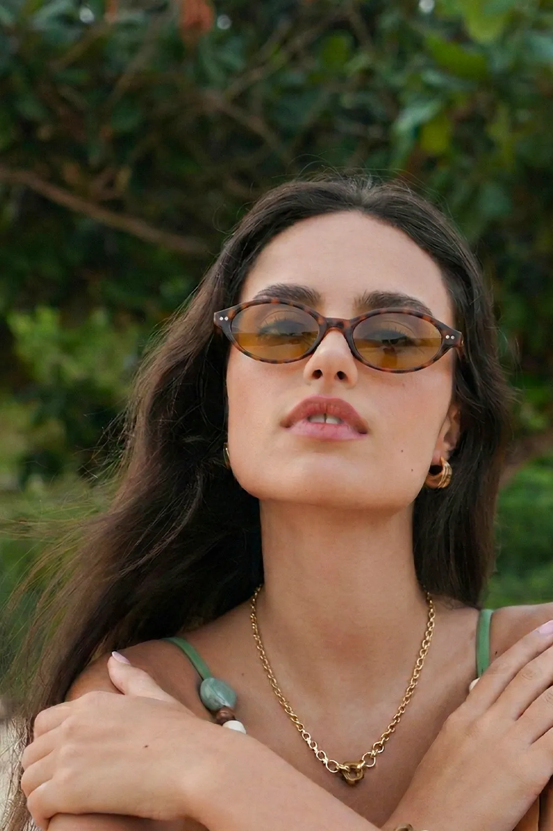 Tortoiseshell Palma Oval Women’s Sunglasses sold by Estella Bartlett product image thumbnail 2