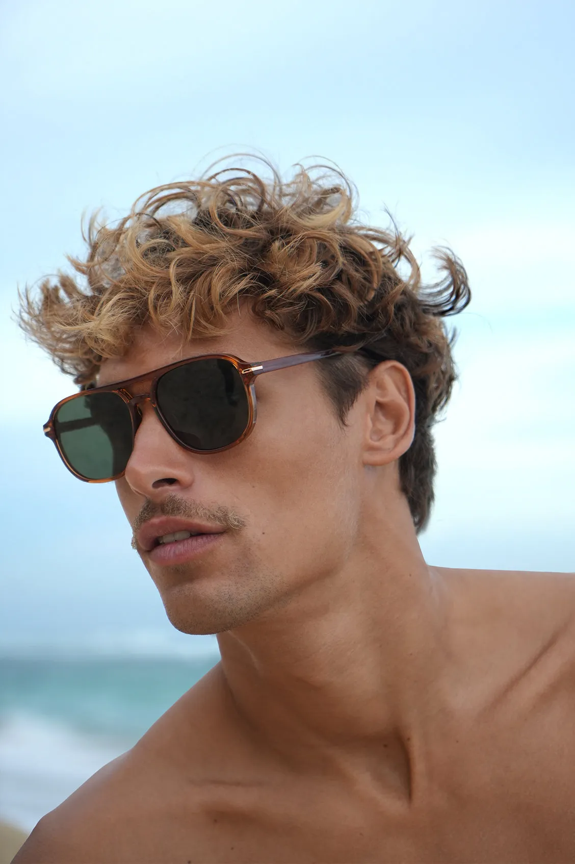 Amber Hong Kong Aviator Unisex Sunglasses sold by Estella Bartlett product image thumbnail 5