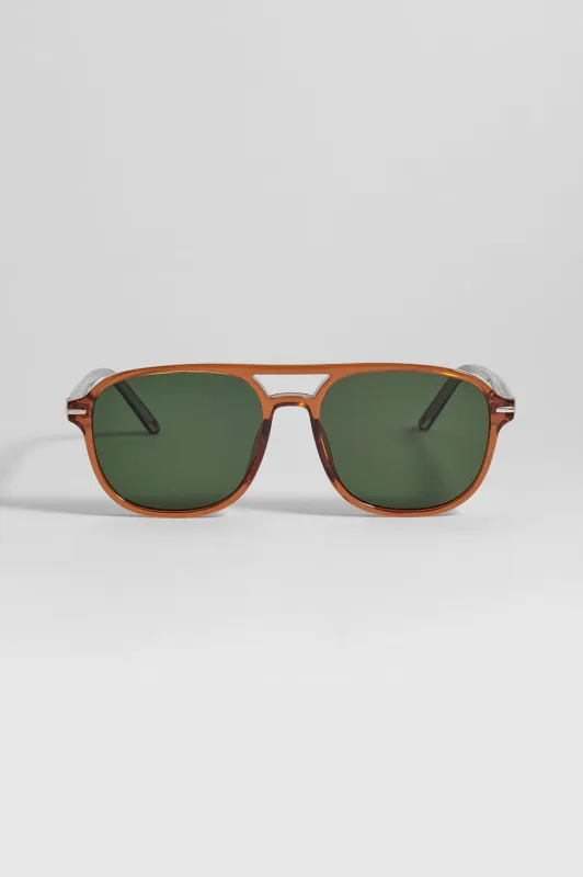 Amber Hong Kong Aviator Unisex Sunglasses sold by Estella Bartlett