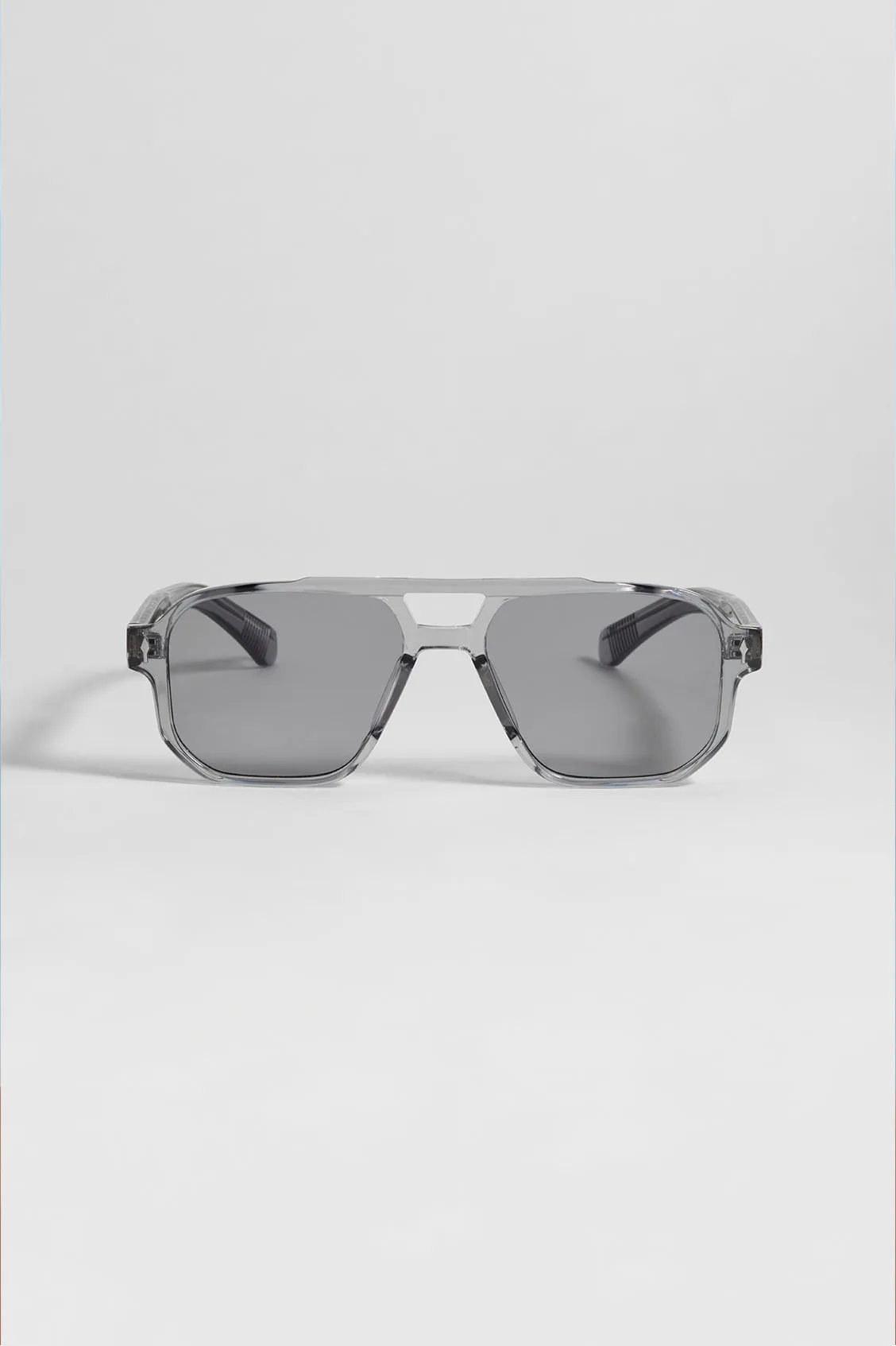 Transparent Grey Geneva Aviator Unisex Sunglasses sold by Estella Bartlett