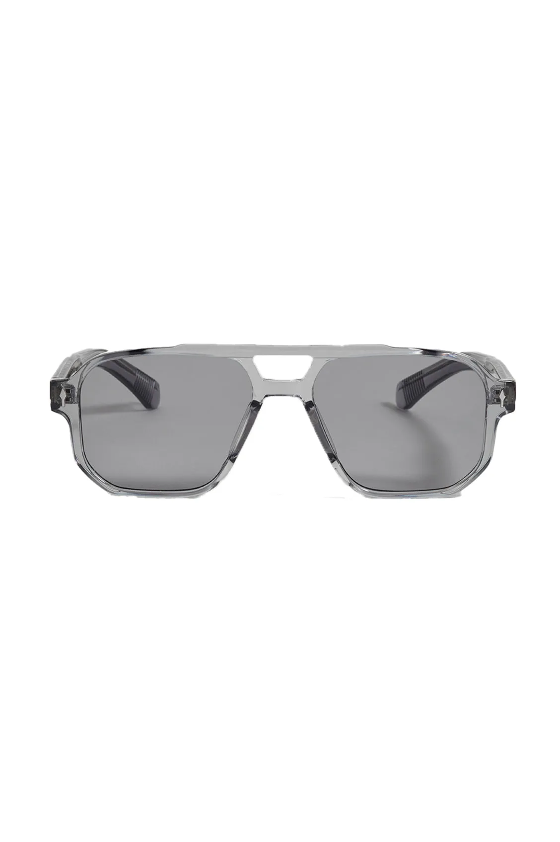 Transparent Grey Geneva Aviator Unisex Sunglasses sold by Estella Bartlett product image thumbnail 3