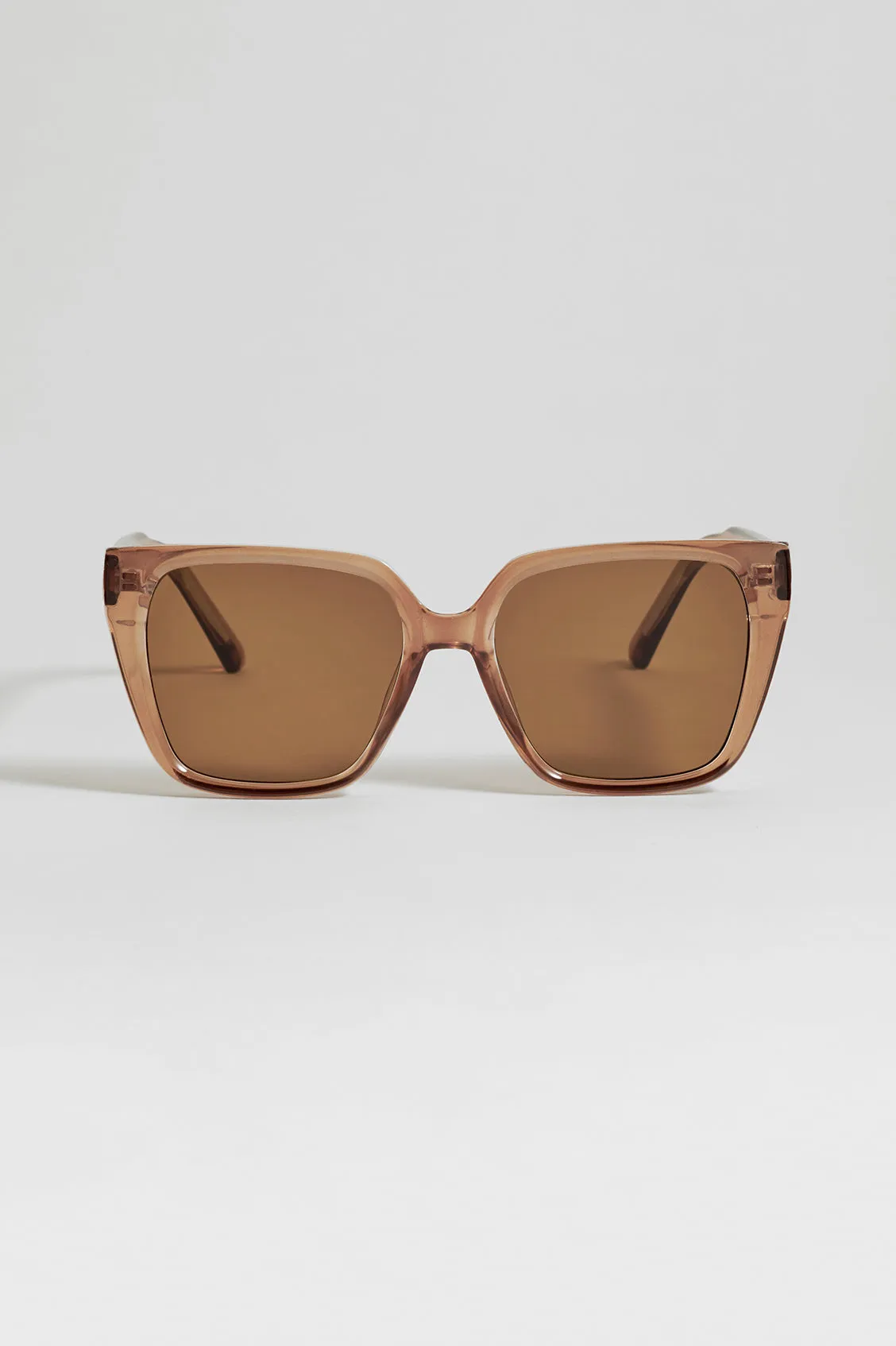 Transparent Champagne Milan Square Women’s Sunglasses sold by Estella Bartlett