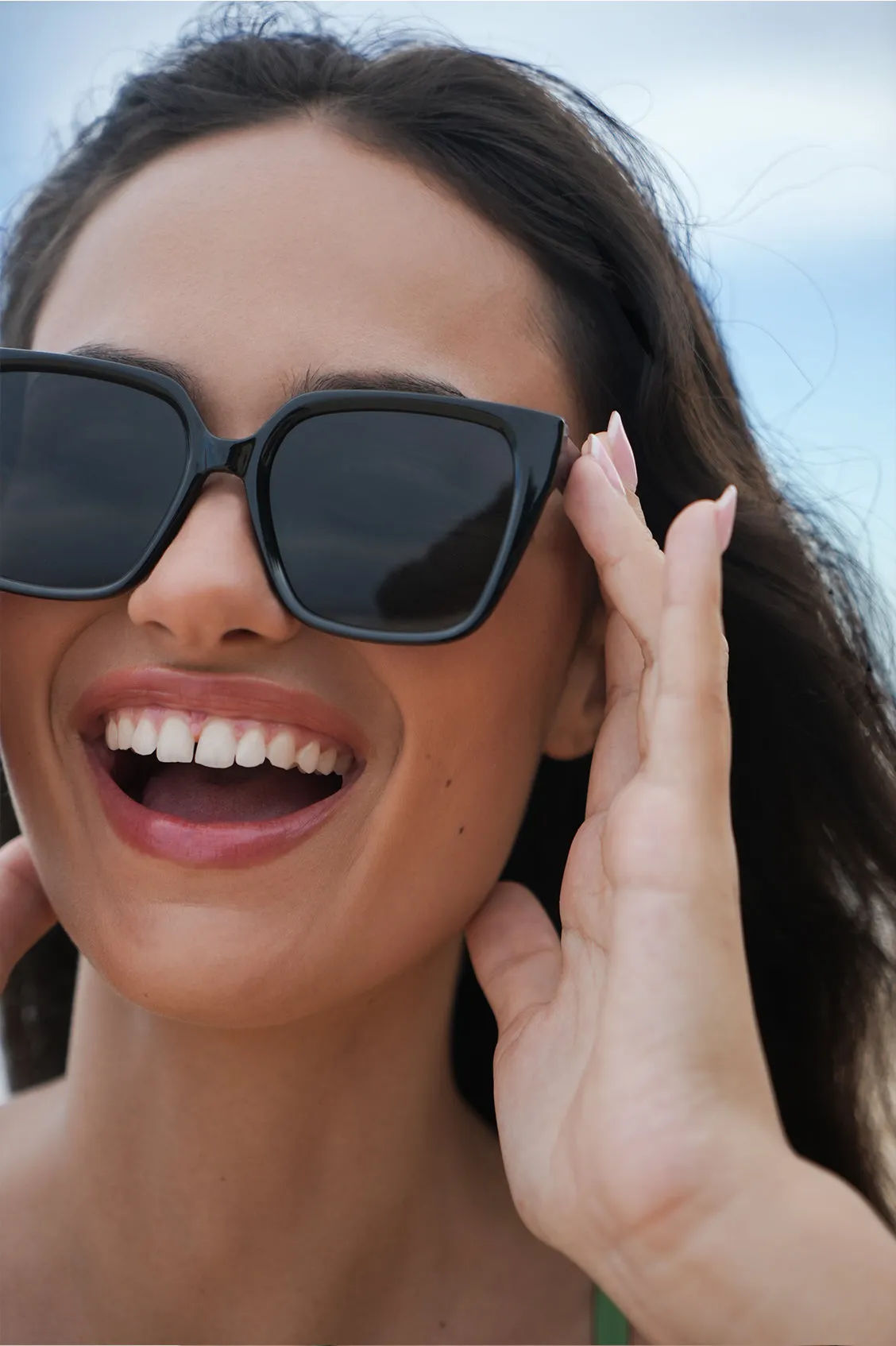 Black Milan Square Women’s Sunglasses sold by Estella Bartlett product image thumbnail 2