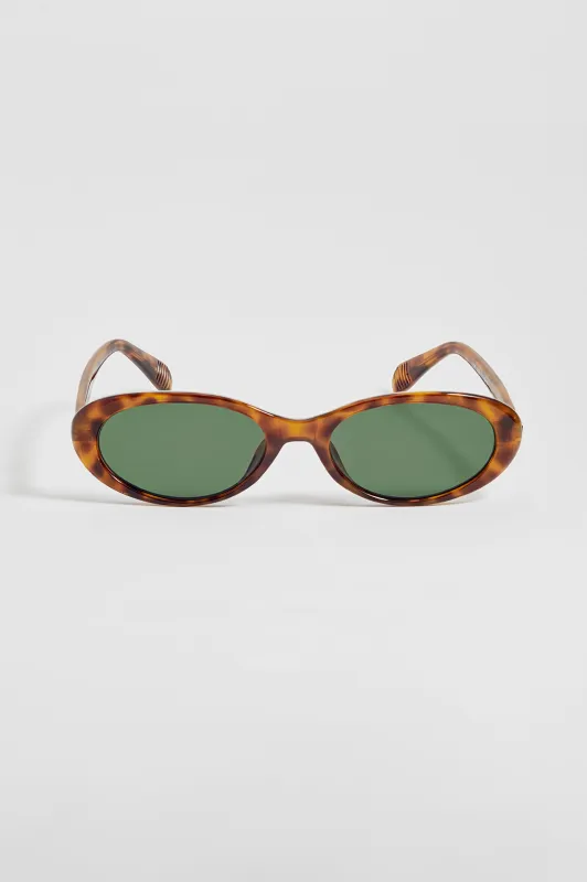 Tortoiseshell Barcelona Oval Women’s Sunglasses sold by Estella Bartlett