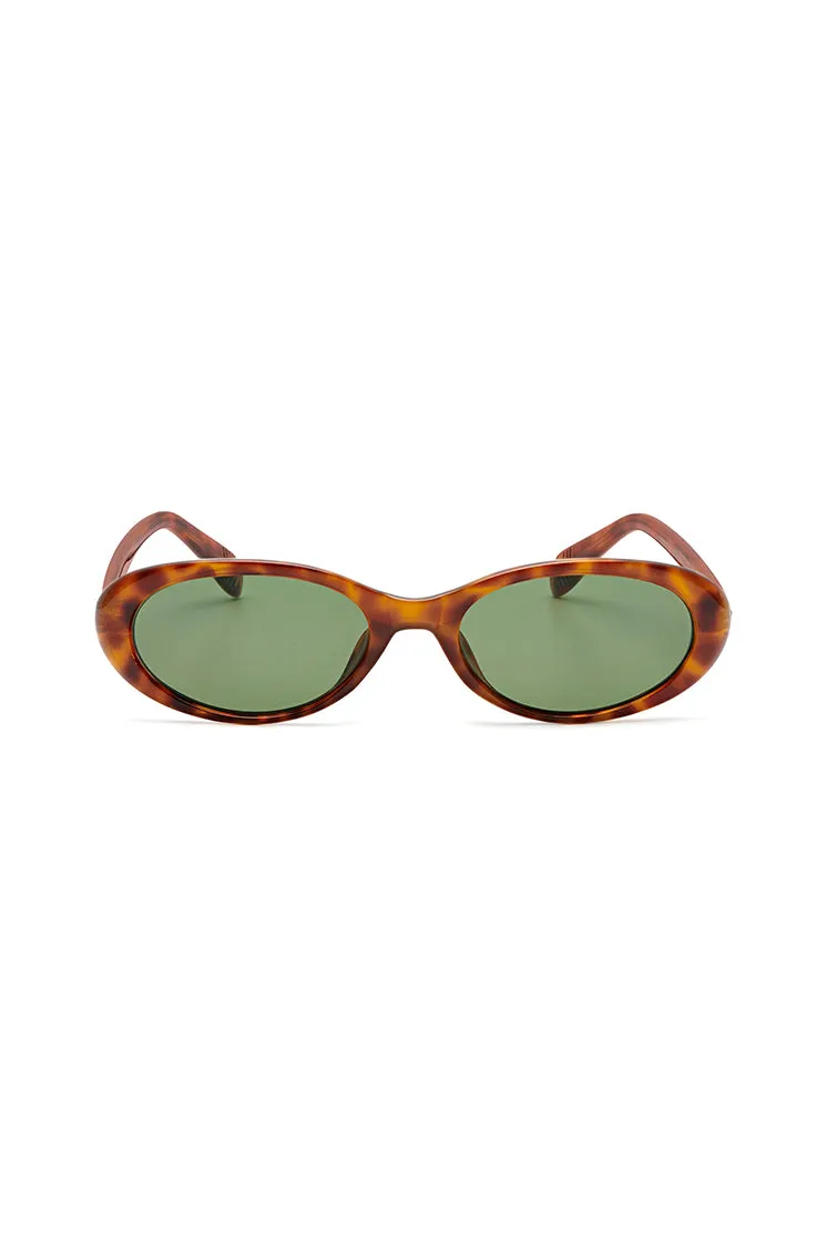 Tortoiseshell Barcelona Oval Women’s Sunglasses sold by Estella Bartlett product image thumbnail 3