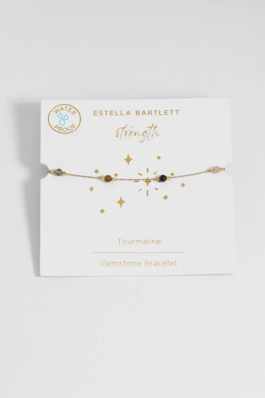 Wellness Tourmaline Beaded Chain Bracelet made by Estella Bartlett