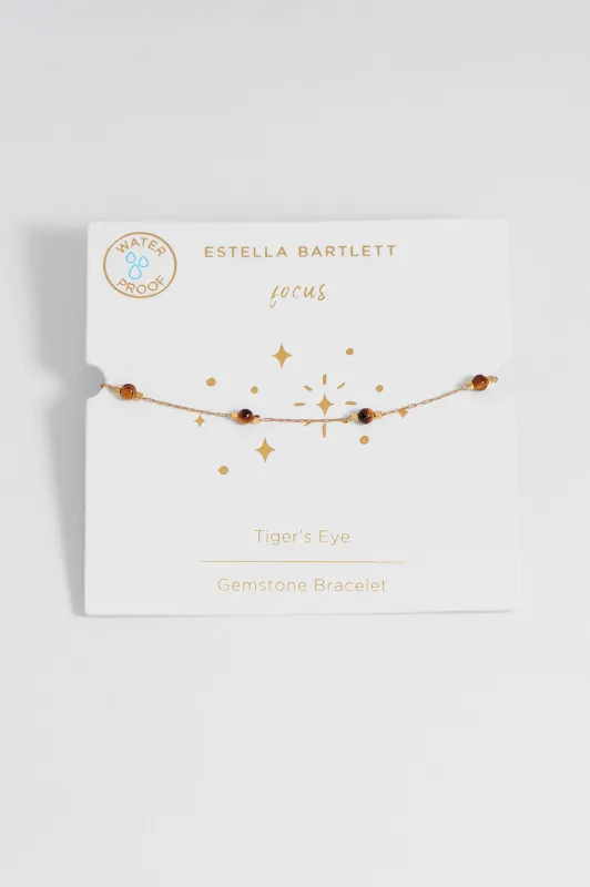 Wellness Tiger's Eye Beaded Chain Bracelet made by Estella Bartlett