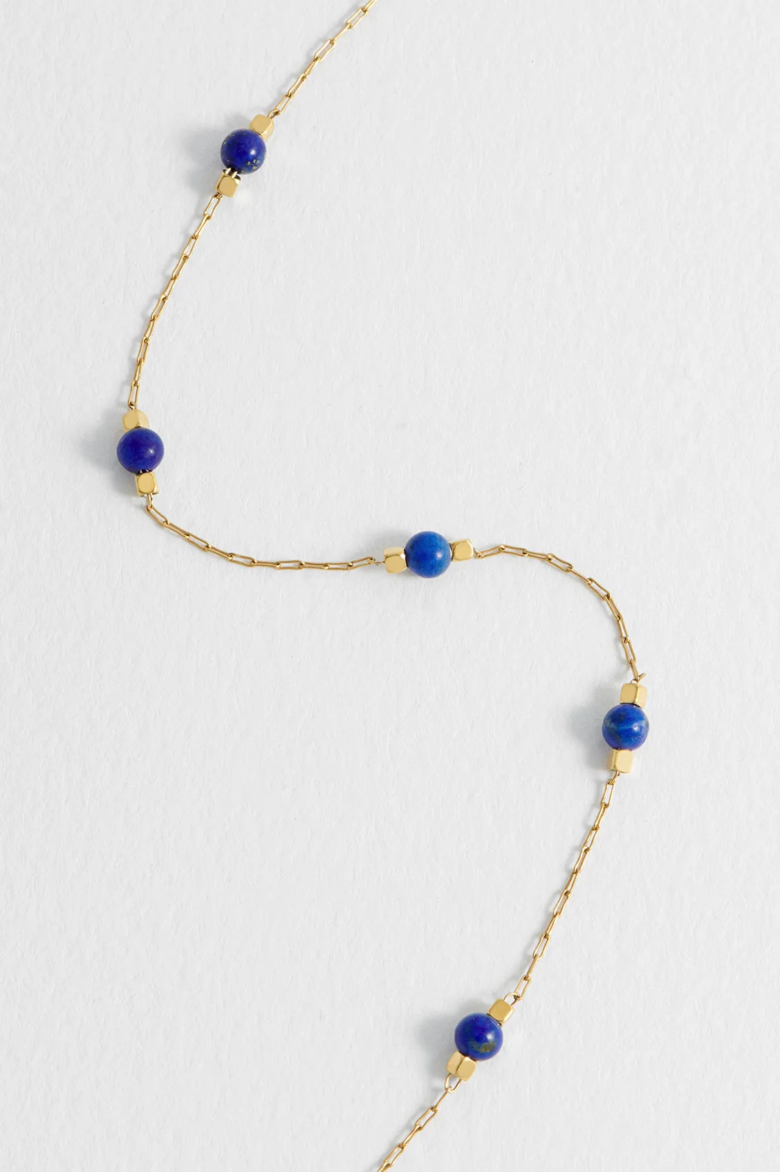 Wellness Lapis Lazuli Beaded Chain Bracelet sold by Estella Bartlett product image thumbnail 5