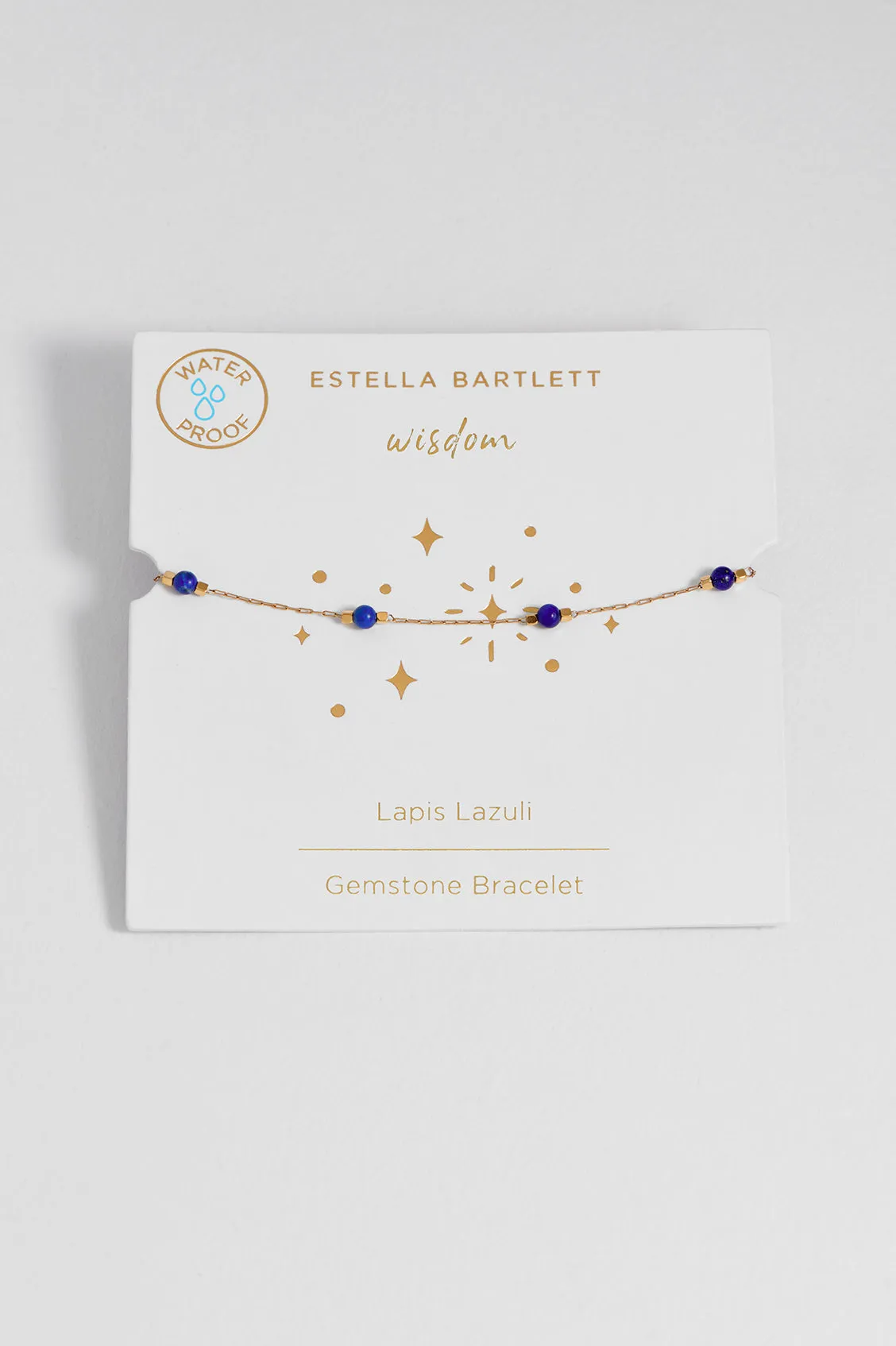 Wellness Lapis Lazuli Beaded Chain Bracelet sold by Estella Bartlett