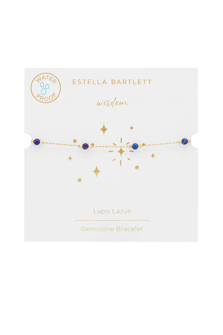 Wellness Lapis Lazuli Beaded Chain Bracelet sold by Estella Bartlett product image thumbnail 3