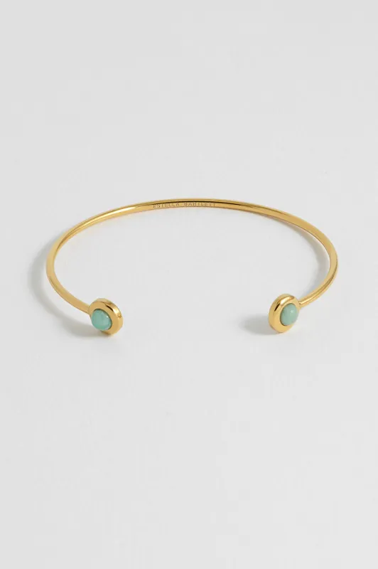 Wellness Amazonite Open Bangle made by Estella Bartlett